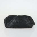BOTTEGA VENETA INTRECCIATO Bag Leather Nylon 3 Set Beige Black Auth fm5006-16