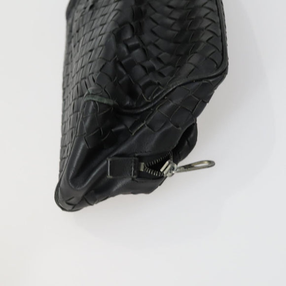 BOTTEGA VENETA INTRECCIATO Bag Leather Nylon 3 Set Beige Black Auth fm5006