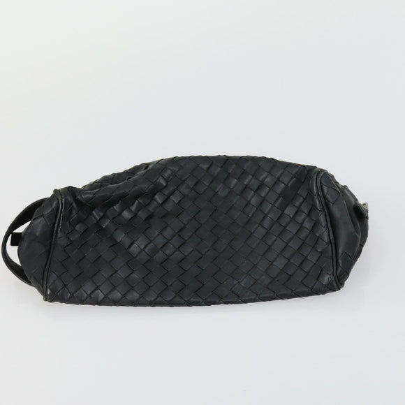 BOTTEGA VENETA INTRECCIATO Bag Leather Nylon 3 Set Beige Black Auth fm5006