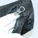 BOTTEGA VENETA INTRECCIATO Bag Leather Nylon 3 Set Beige Black Auth fm5006-21
