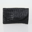 BOTTEGA VENETA INTRECCIATO Bag Leather Nylon 3 Set Beige Black Auth fm5006-9