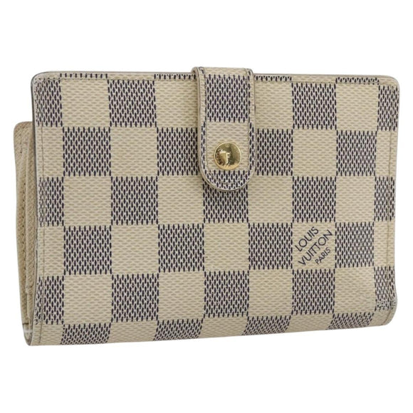 LOUIS VUITTON Damier Azur Portefeuille Viennois Wallet N61676 LV Auth fm5007