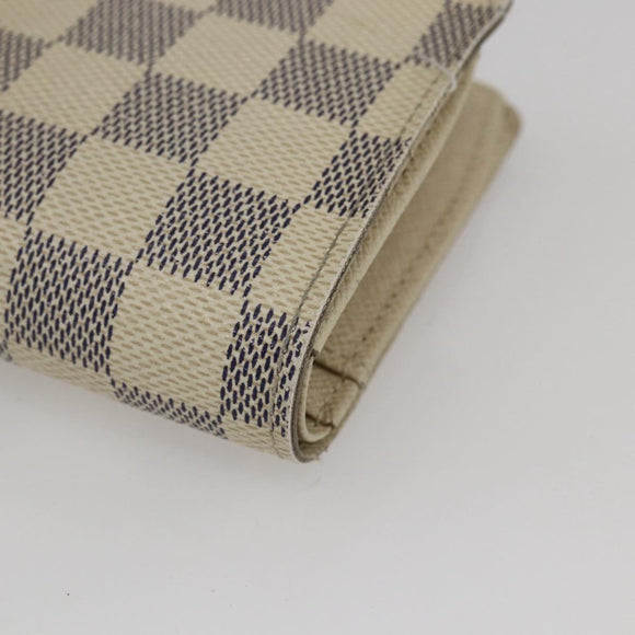 LOUIS VUITTON Damier Azur Portefeuille Viennois Wallet N61676 LV Auth fm5007