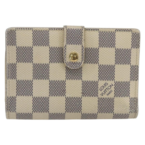 LOUIS VUITTON Damier Azur Portefeuille Viennois Wallet N61676 LV Auth fm5007