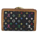 LOUIS VUITTON Multicolor Portefeuille Viennois Wallet Black M92988 Auth fm5009-2
