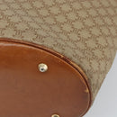 CELINE Macadam Canvas Tote Bag PVC Beige Gold Auth fm5010-10