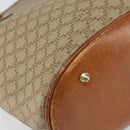 CELINE Macadam Canvas Tote Bag PVC Beige Gold Auth fm5010-11