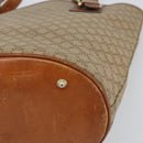 CELINE Macadam Canvas Tote Bag PVC Beige Gold Auth fm5010-12