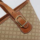 CELINE Macadam Canvas Tote Bag PVC Beige Gold Auth fm5010-14