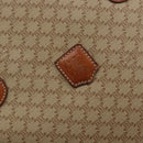 CELINE Macadam Canvas Tote Bag PVC Beige Gold Auth fm5010-15