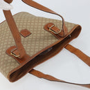 CELINE Macadam Canvas Tote Bag PVC Beige Gold Auth fm5010-6