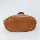 CELINE Macadam Canvas Tote Bag PVC Beige Gold Auth fm5010-9