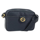 GUCCI Micro GG Supreme Bag PVC Leather Black Gold 007 01422 0137 Auth fm5014-1