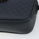 GUCCI Micro GG Supreme Bag PVC Leather Black Gold 007 01422 0137 Auth fm5014-10