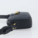 GUCCI Micro GG Supreme Bag PVC Leather Black Gold 007 01422 0137 Auth fm5014-5