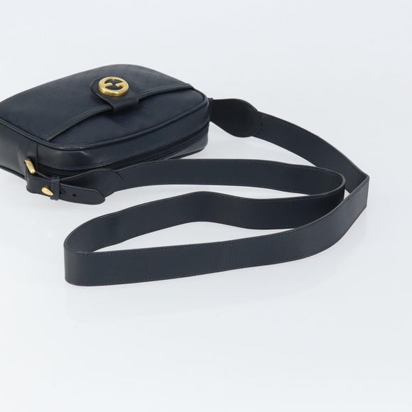 GUCCI Micro GG Supreme Bag PVC Leather Black Gold 007 01422 0137 Auth fm5014