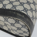GUCCI GG Canvas Sherry Line Hand Bag Navy Gold Auth fm5015-13