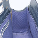 GUCCI GG Canvas Sherry Line Hand Bag Navy Gold Auth fm5015-17