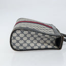GUCCI GG Canvas Sherry Line Hand Bag Navy Gold Auth fm5015-4