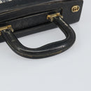 GUCCI GG Canvas Sherry Line Hand Bag Navy Gold Auth fm5015-7