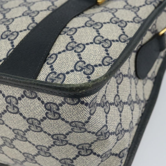 GUCCI GG Supreme Sherry Line Hand Bag PVC Navy Red 39 02 039 Auth fm5016