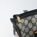 GUCCI GG Supreme Sherry Line Hand Bag PVC Navy Red 39 02 039 Auth fm5016-10