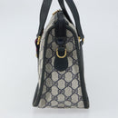 GUCCI GG Supreme Sherry Line Hand Bag PVC Navy Red 39 02 039 Auth fm5016-3