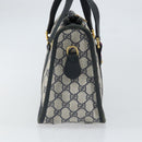 GUCCI GG Supreme Sherry Line Hand Bag PVC Navy Red 39 02 039 Auth fm5016-4