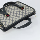 GUCCI GG Supreme Sherry Line Hand Bag PVC Navy Red 39 02 039 Auth fm5016-6