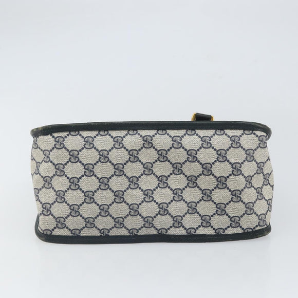 GUCCI GG Supreme Sherry Line Hand Bag PVC Navy Red 39 02 039 Auth fm5016
