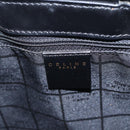 CELINE Macadam Canvas Hand Bag Vinyl Leather Brown Gold Auth fm5021-14
