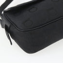 Salvatore Ferragamo Gancini Shoulder Bag Canvas Black Silver Auth fm5022V-14