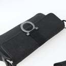 Salvatore Ferragamo Gancini Shoulder Bag Canvas Black Silver Auth fm5022V-6