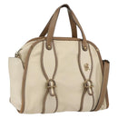 Chloe Hand Bag Leather 2way Beige Gold Auth fm5023-1