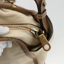 Chloe Hand Bag Leather 2way Beige Gold Auth fm5023-19