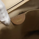 Chloe Hand Bag Leather 2way Beige Gold Auth fm5023-20