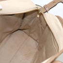 Chloe Hand Bag Leather 2way Beige Gold Auth fm5023-21