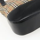 Burberrys Nova Check Tote Bag Canvas Leather Beige Black gold Auth fm5026-16