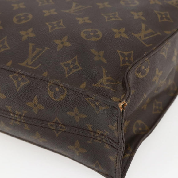 LOUIS VUITTON Monogram Sac Plat Hand Bag M51140 LV Auth fm5042