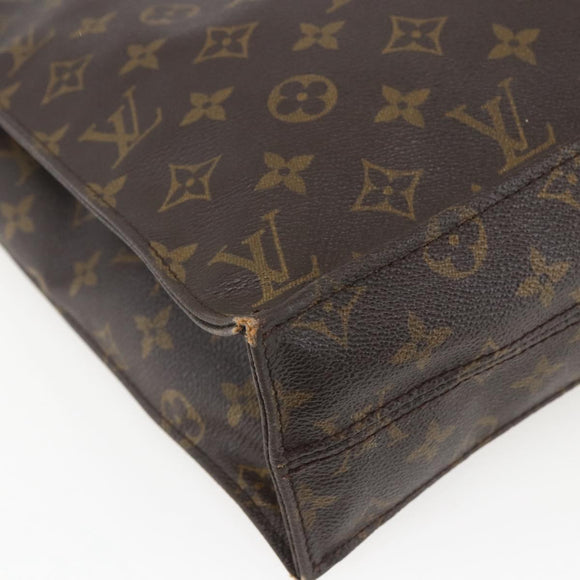 LOUIS VUITTON Monogram Sac Plat Hand Bag M51140 LV Auth fm5042