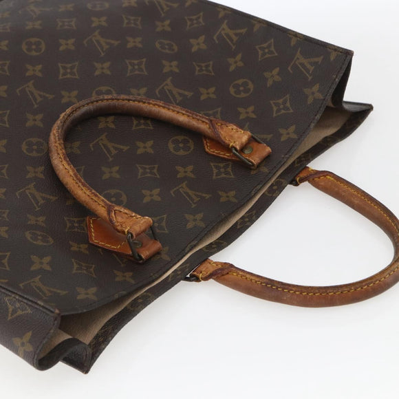 LOUIS VUITTON Monogram Sac Plat Hand Bag M51140 LV Auth fm5042