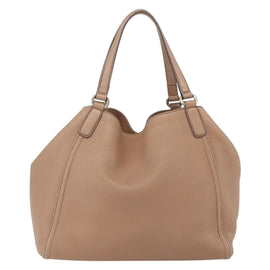 GUCCI Soho Tote Bag Leather Beige Gold 282309 Auth fm5045 - 0