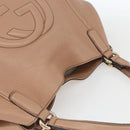 GUCCI Soho Tote Bag Leather Beige Gold 282309 Auth fm5045-6