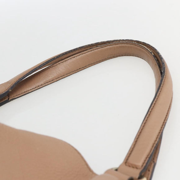 GUCCI Soho Tote Bag Leather Beige Gold 282309 Auth fm5045