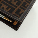 FENDI Zucca Canvas Agenda Day Planner Cover Brown Black Auth fm5048V-15