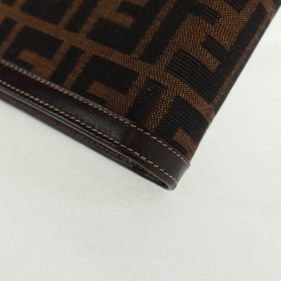 FENDI Zucca Canvas Agenda Day Planner Cover Brown Black Auth fm5048V