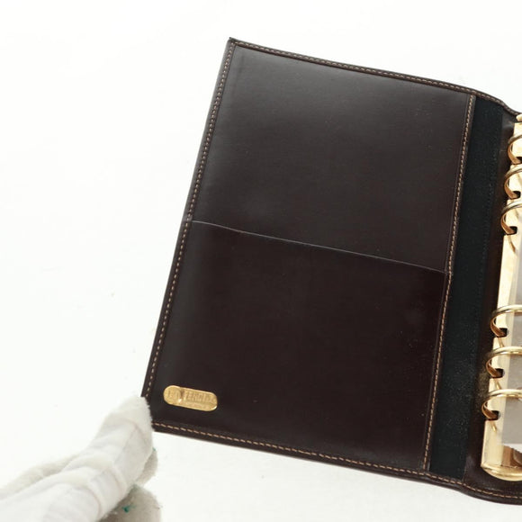 FENDI Zucca Canvas Agenda Day Planner Cover Brown Black Auth fm5048V