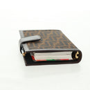 FENDI Zucca Canvas Agenda Day Planner Cover Brown Black Auth fm5048V-5