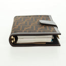 FENDI Zucca Canvas Agenda Day Planner Cover Brown Black Auth fm5048V-6