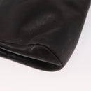 CHANEL Pouch Lamb Skin Black Gold CC Auth fm5050-10